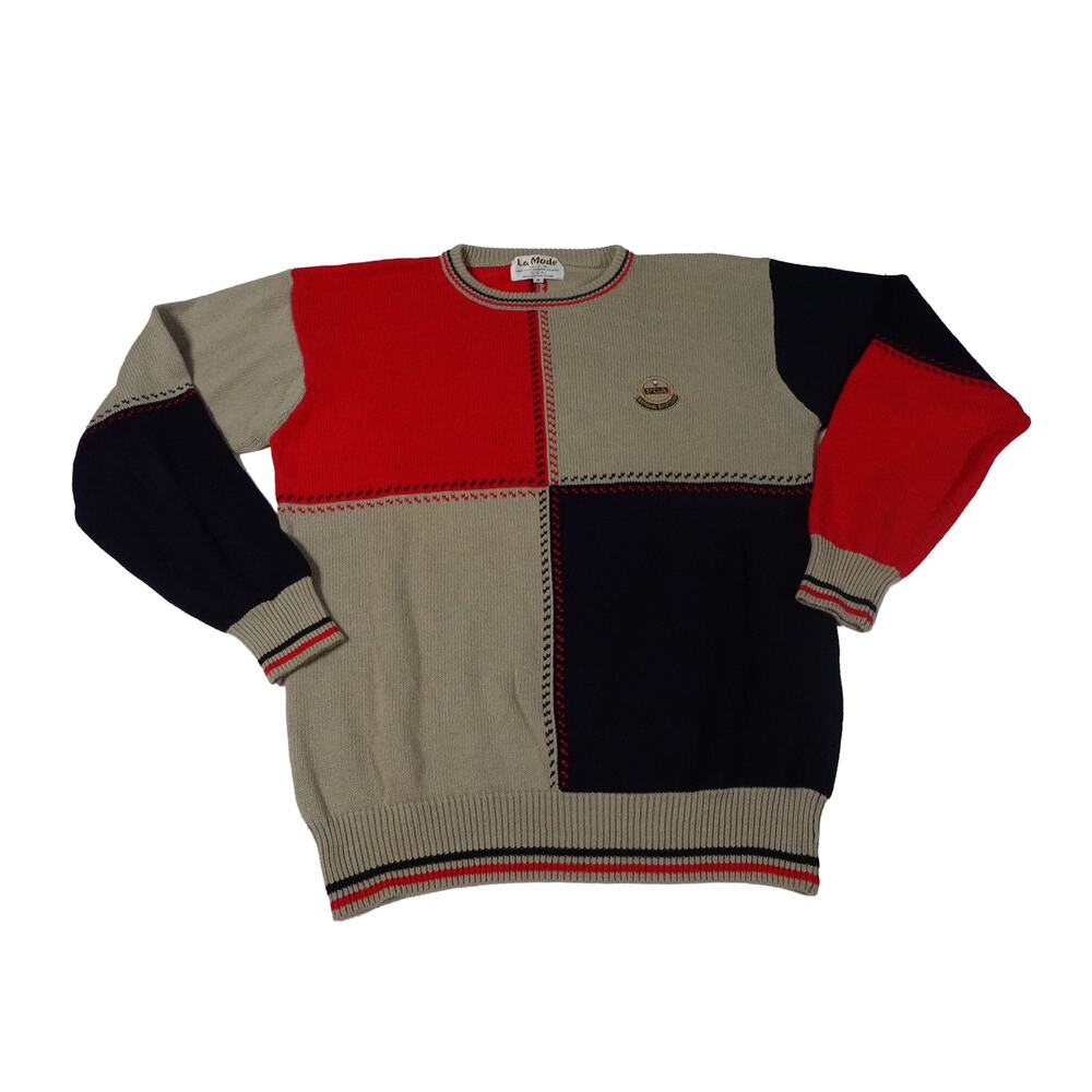 PGA National Golf Club Vintage La Mode Block Made USA Sweater Men's Medium